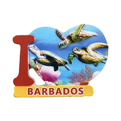 Image of 3D Barbados Refrigerator Fridge Magnet Tourist Souvenirs Handmade Resin Craft Magnetic Stickers Home Kitchen Decoration Travel Gift