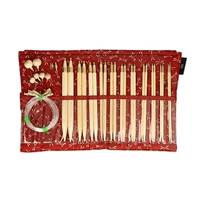 Image of Seeknit Circular Knit Set, Bamboo, red, Standard