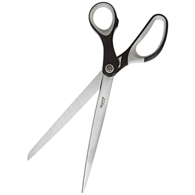 Image of Leitz Titanium Scissors, Right or Left Handed (Ambidextrous), 260 mm, Office Stationary, Ergonomic Handle, Black
