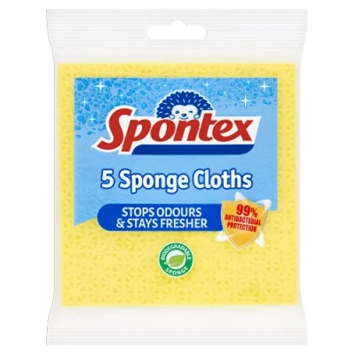 Image of Spontex Sponge Cloths, Pack of 5