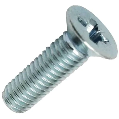 Image of Machine Screw Pozi Countersunk Bright Zinc Plated M4 8mm Pack of 100