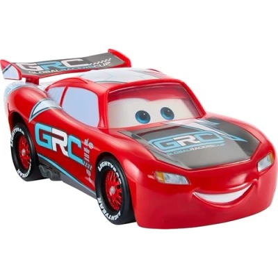 Image of Mattel Disney and Pixar Cars Lightning McQueen Toy Vehicle &amp; Accessories, Global Racers Cup Drift Race Car with 2 Modes of Play, HXJ34