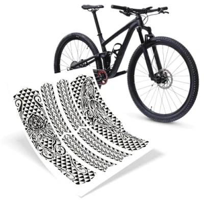 Image of Riesel Design Protective Stickers Triangle Rear Bike Frame Tape 3000 Honeycomb Maori