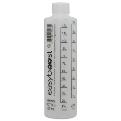 Image of Easyboost 2 Stroke Oil Fuel Mixing Bottle with Cap 1:50 1:40 1:33 1:25 1:20 1:17 250ml Petrol Gas Measuring Jug for Motorcycle Scooter Vespa Brush Cutter MX Chainsaw Lawnmower (1 bottle)