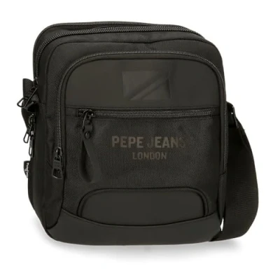 Image of Pepe Jeans Men&#039;s Bromley Luggage Messenger Bag, black, standard size, Large shoulder bag