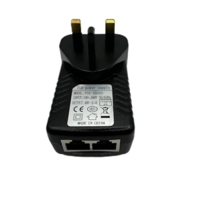 Image of Multibao PoE Power Supply adapter 48v 0.5A Injector UK Wall Plug over Ethernet