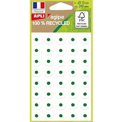 Image of APLI 101342 Envelope 240 Eyelets 100% Recycled Diameter 13 mm White