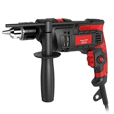 Image of Hammer Drill 850W 3000 RPM Impact with 360 Rotating Handle and 2 Mode in 1 Depth Gauge for Drilling Steel Masonry Concrete Wood