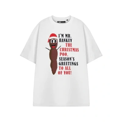 Image of South Park Mr. Hankey Christmas Poo Graphic Tee Men&#039;s White T Shirt VU Brand Humor Apparel Short Sleeve Crew Neck Holiday Top