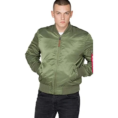 Image of Alpha Industries Men&#039;s MA 1 VF 59 Bomber Jacket, Sage Green, L