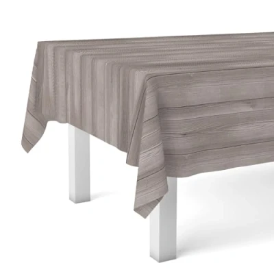 Image of Martina Home Oilcloth Tablecloth Wood Brown 260 x 140 cm