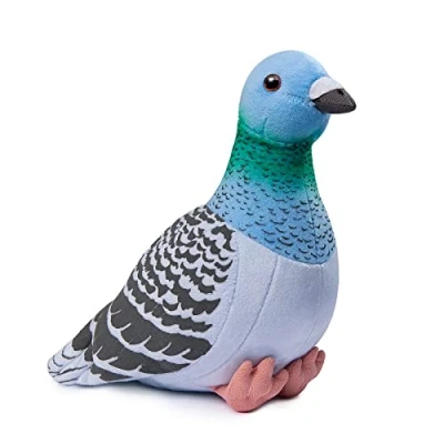 Image of lilizzhoumax Simulation Pigeon Toy 23cm/9, Realistic Stuffed Animal Plush Fluffy dove Cute Toy, Super Soft Home Decoration Toys, Gift for Friends and Kids gray