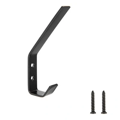 Image of Amazon Basics AB6000 FB 5 Drywall Coat Hook, Matt Black, count