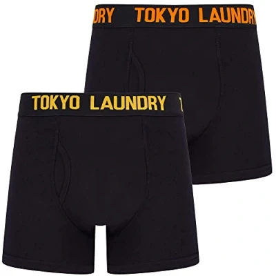 Image of Tokyo Laundry Men&#039;s Tilson 2 (2 Pack) Black Boxer Shorts Set