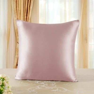 Image of townssilk 100% Pure Mulberry Silk Pillowcase for Hair and Skin Health on Both Sides 1 Piece 60 x cm Size with Hidden Zip 600 Thread Count Dusty Pink