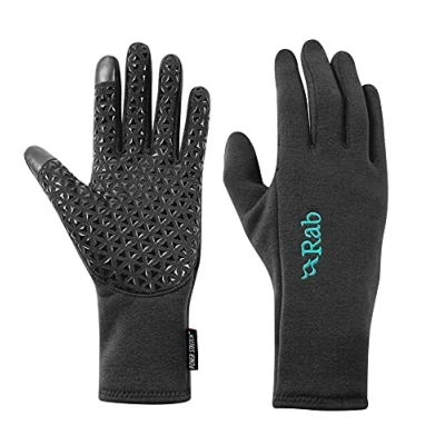 Image of Rab WOMENS POWER STRETCH CONTACT GRIP GLOVE BELUGA (LARGE)