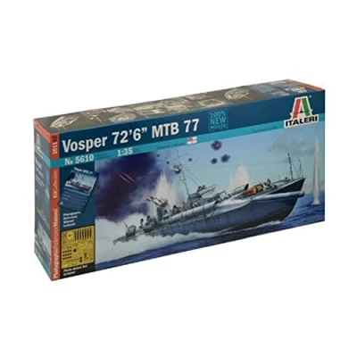 Image of Italeri ITA5610 Vosper 72&#039;6&quot; MTB 77 Model Kit Military, blue, grey