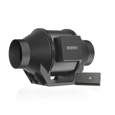 Image of AC Infinity CLOUDLINE LITE A4, Quiet 4 Inline Duct Fan with Speed Controller, EC Motor Ventilation Exhaust for Heating Cooling Booster, Grow Tents, Hydroponics