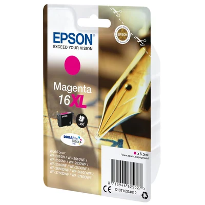 Image of Epson 16XL Magenta Pen &amp; Crossword High Yield Genuine, DURABrite Ultra Ink, XL Capacity