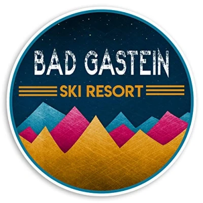Image of 2 x 10cm Bad Gastein Austria Vinyl Stickers Ski Resort Luggage Sticker #34815 (10cm Wide)