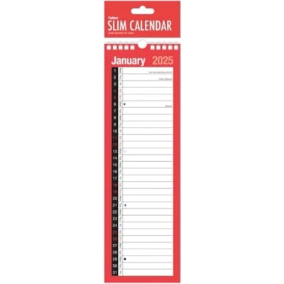 Image of 2022 Calendar Slim Month To View Spiral Bound 1 Column Wall Planner Organiser for Home Business Work Office School