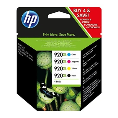 Image of HP C2N92AE 920XL High Yield Original Ink Cartridges, Black/Cyan/Magenta/Yellow, Multipack
