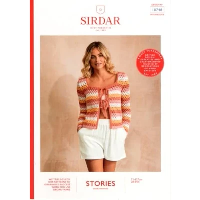 Image of Sirdar Stories DK Crochet Pattern 10748 Candy Chic Cardigan