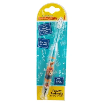 Image of Paddington Bear Children&#039;s Flashing Battery Powered Toothbrush 2 Minute Timer, Multi