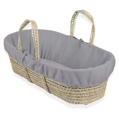 Image of Clair de Lune Fleece Liner Replacement Palm and Wicker Moses Dressing 104 x 72 cm (Grey)