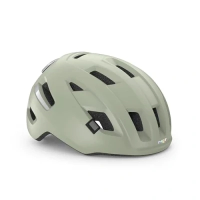 Image of MET E Mob Urban Cycling Helmet, Matt Moss Gray, Size 58 61cm