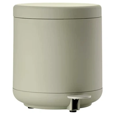 Image of Zone Denmark Ume Bathroom Cosmetic Bin Pedal with Lid for Removable Inner Bucket and Soft Close Diameter 19.5 cm Height 22 4 Litres Eucalyptus