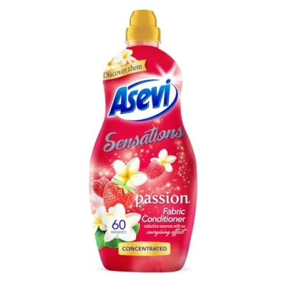 Image of Asevi Sensations Laundry Conditioner, Concentrated Liquid Fabric Softener, Passion 1320ml, 60 Washes