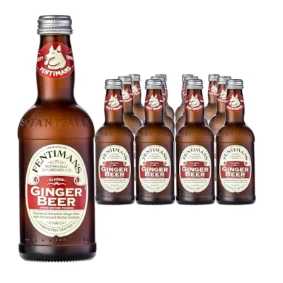 Image of Fentimans Ginger Beer Botanically Brewed Soft Drink Exquisitely Crafted and Refreshing Drinks Gluten Free Vegan Friendly 12 x 275 ml Bottles