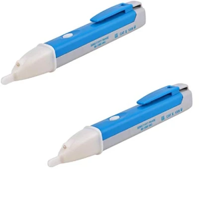Image of DollaTek 2Pcs Non Contact Voltage Tester Electrical Detector Pen 90 1000V AC Inductive Electric Digital Multi Meter Volt with Alarm Mode Live/Null Wire Judgment