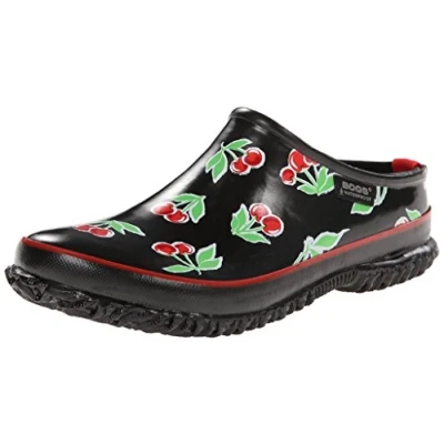 Image of Ladies Bogs Waterproof Garden Clogs Size UK 4 9 Urban Farmer Slide Fruit 71708 Black (EU 37)