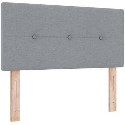 Image of vidaXL Headboard Button Tufted Light Grey 90 cm Fabric