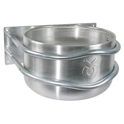 Image of Kerbl 32495 Aluminium Feeding Trough approximately 18 litres with Drain