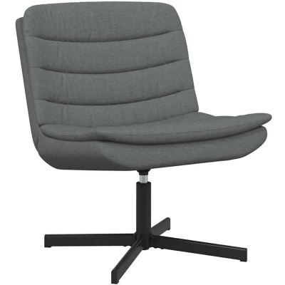 Image of vidaXL Swivel Chair Dark Grey Polyester, Metal Medium