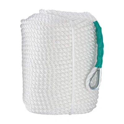 Image of CarBole Boat Rope,Mooring Rope,Multi functional Dock Line Rope 12mm* 91m for Survival Boating Sports Camping Sailing Hiking (White) (5850LB)