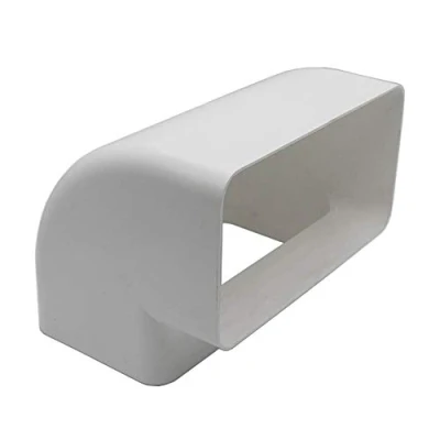 Image of Kair 90 Degree Vertical Elbow Bend 180mm x 90mm 7 4 inch Rectangular Plastic Ducting Adaptor