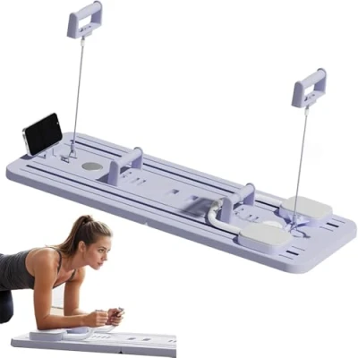 Image of Ab Trainer, Machine, Roller Exercise Wheel, Abdominal Equipment, Abs Workout Wheel Roller, Multi Functional Board (A Purple)