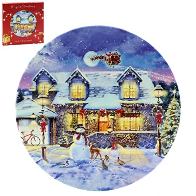 Image of The Leonardo Collection LP52684 Magic of Christmas Round Trivet, Fine China, Boxed