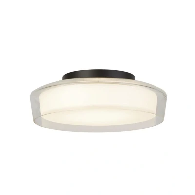 Image of Puck 1 Light Bathroom Ceiling Light, Matt Black 3000K IP44