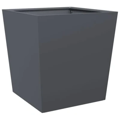 Image of vidaXL Garden Planter Steel Plant Pot Outdoor Raised Bed Box Patio Balcony Square 50x50x50 cm Anthracite