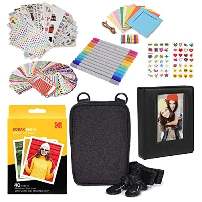 Image of KODAK 3x4&quot; Premium Zink Photo Paper (40 Pack) Accesory Kit with Album, Case, Stickers, Markers