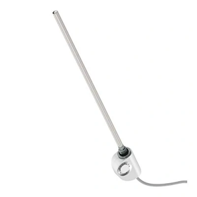 Image of 300W Rica &quot;Shorty&quot; Silver Thermostatic Element for Heated Towel Rails &amp; Radiators
