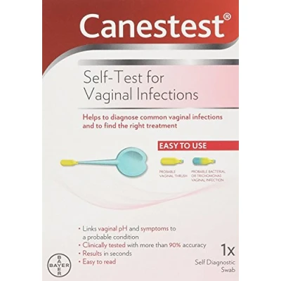 Image of Canestest Self Test for Vaginal Infections Helps Diagnose Common Including Thrush &amp; Bacterial Vaginosis Clinically Tested with 90% Accuracy 1 Swab