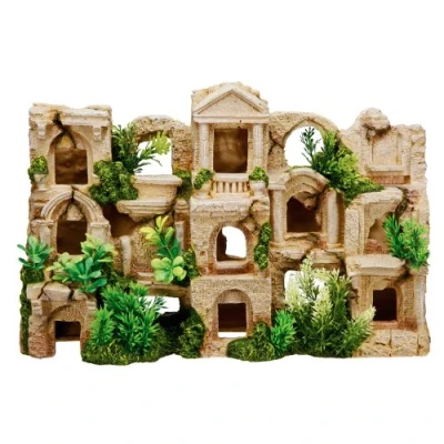 Image of Nobby Fish Habitat with Plants Aquarium Ornaments, 42 x 12 27.5 cm
