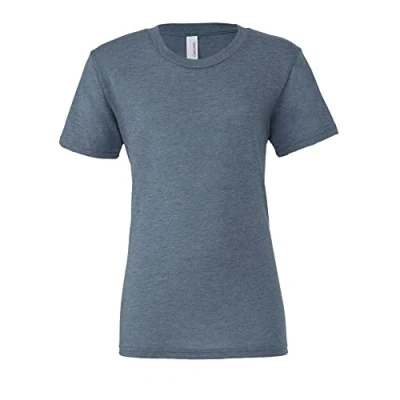 Image of Canvas Mens Triblend Crew Neck Plain Short Sleeve T Shirt (S) (Denim Triblend)