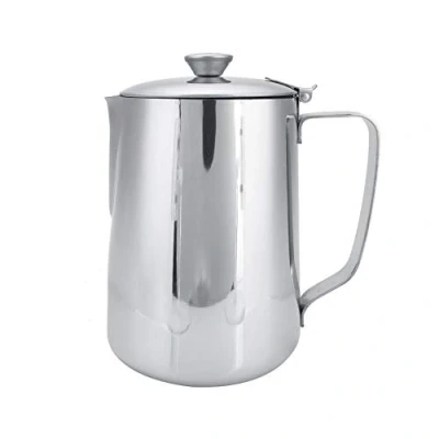 Image of Nikou Milk Jug with Lid 1000ml Stainless Steel Coffee Cup Mug Frothing Pitcher for Latte Art